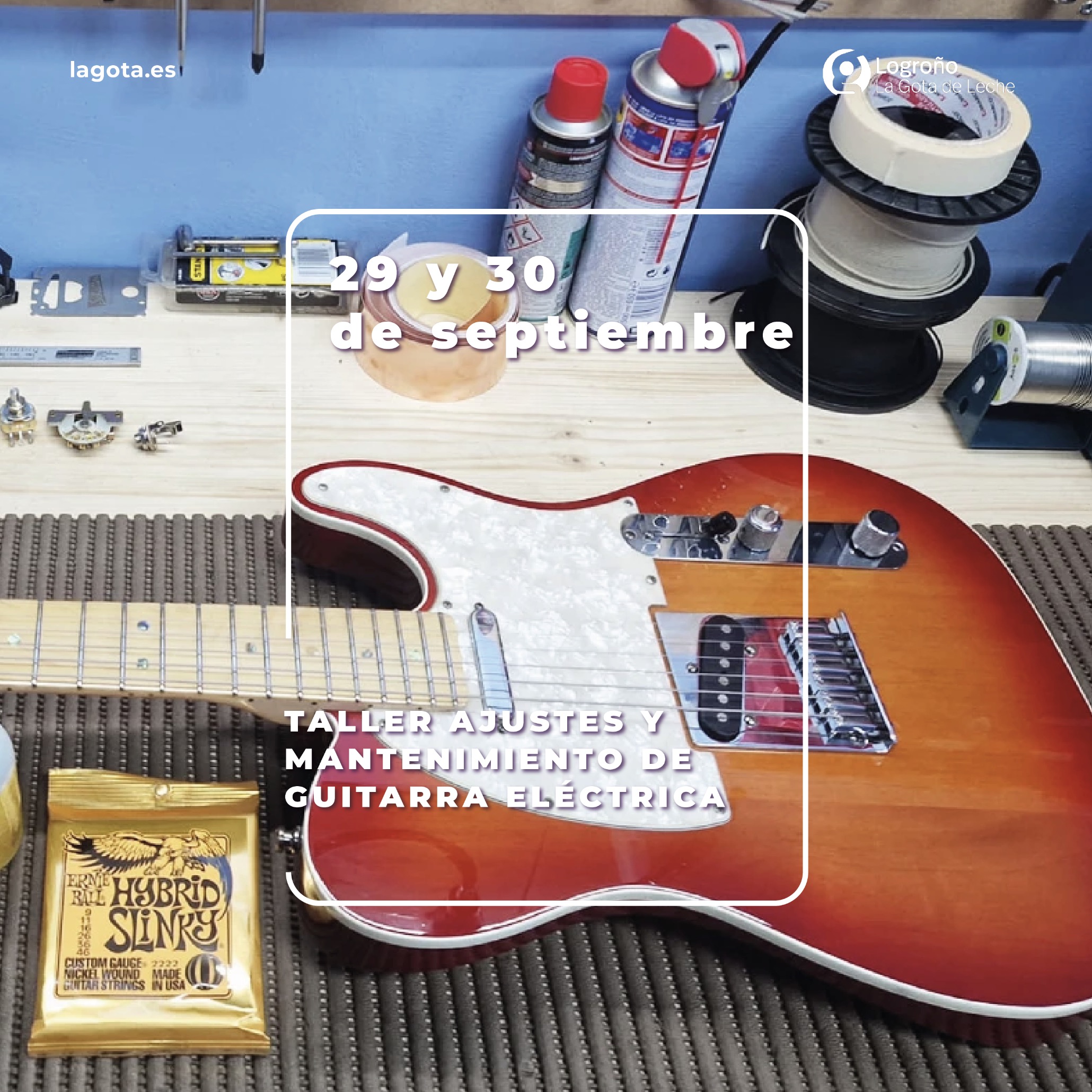 Taller de ajustes y mantenimiento de guitarra eléctrica