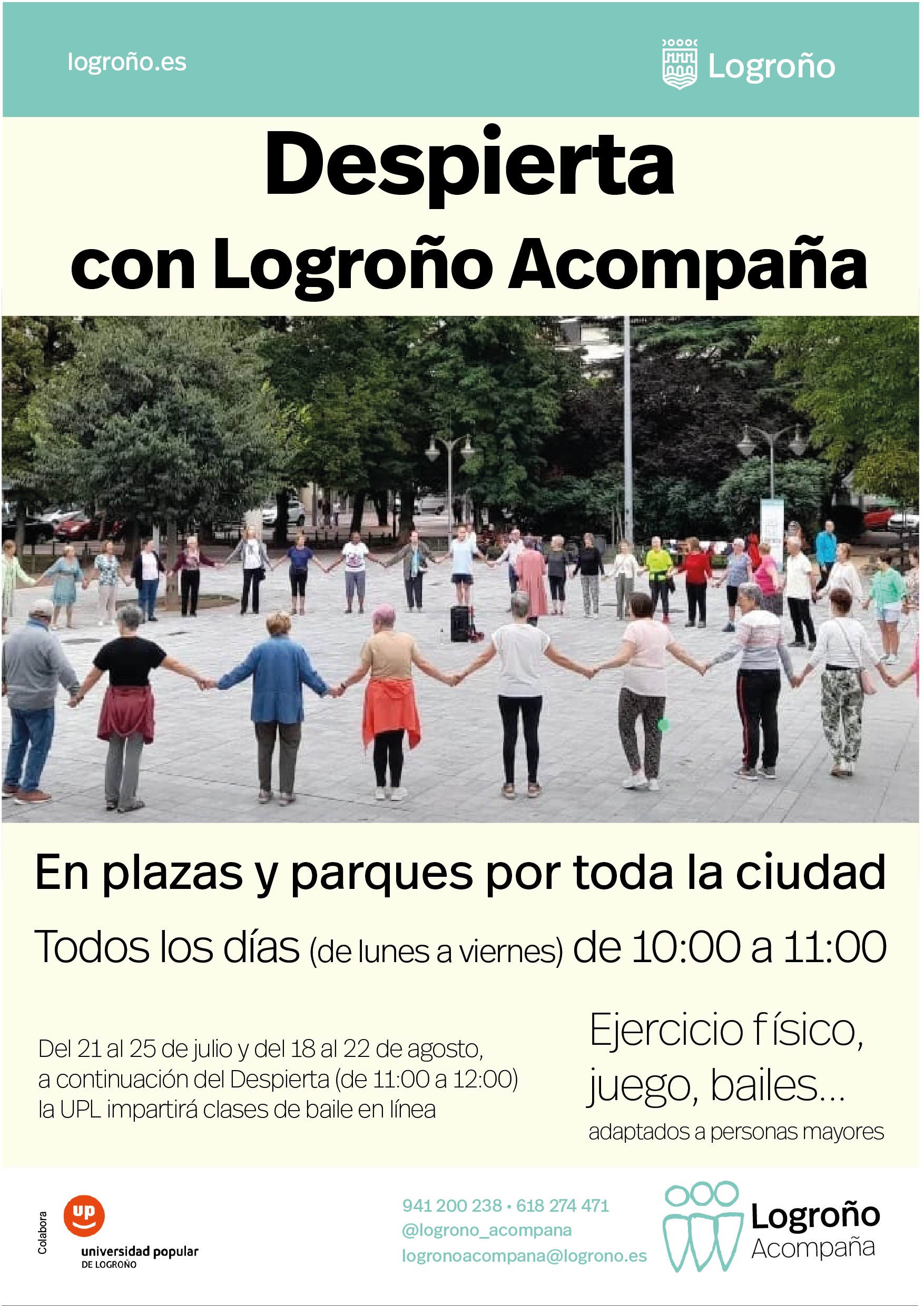 Cartel Despierta con Logroño acompaña