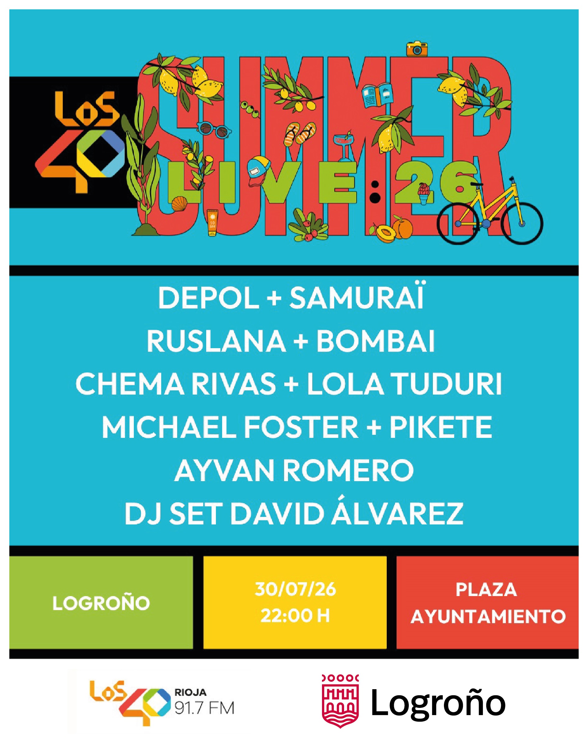 Cartel Los cuarenta summer live