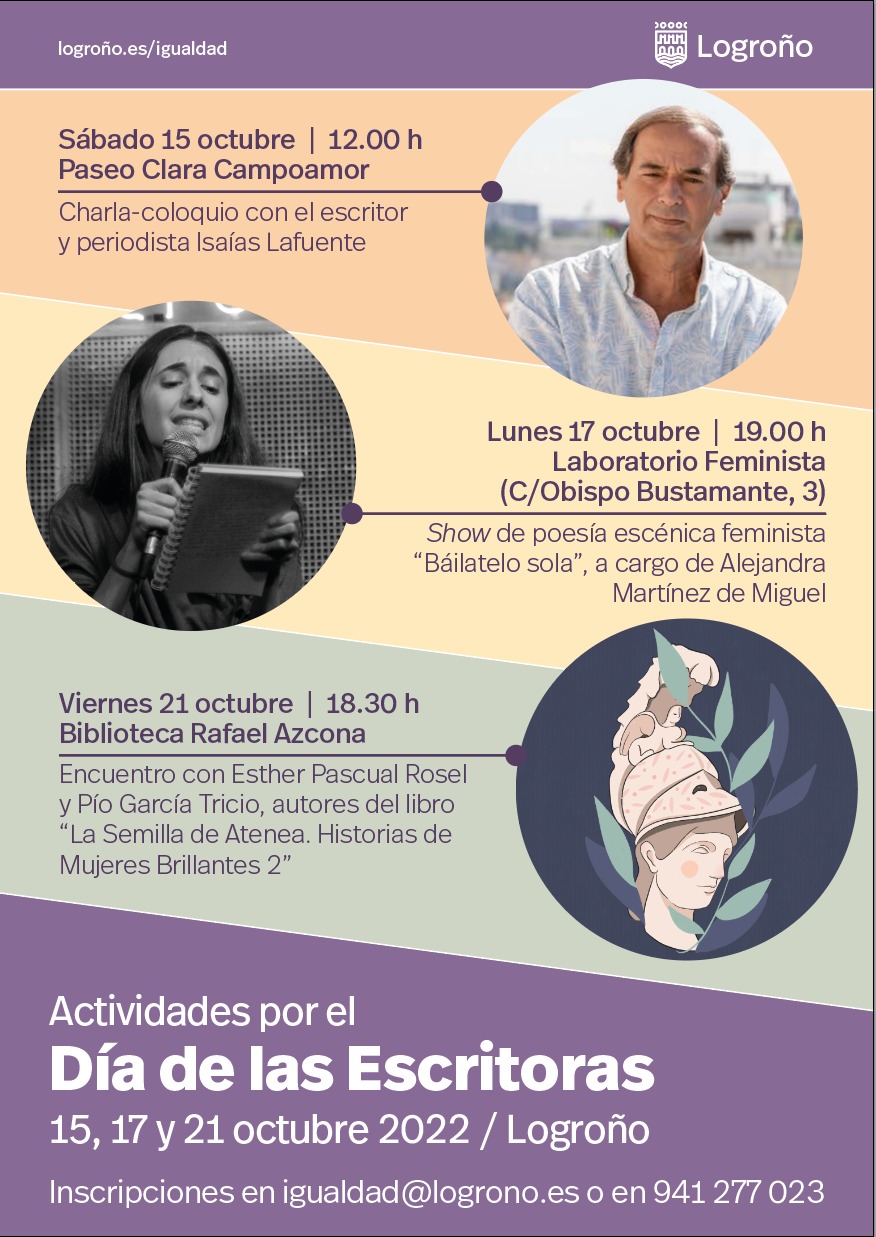 Cartel Actividades Día de las Escritoras 2022